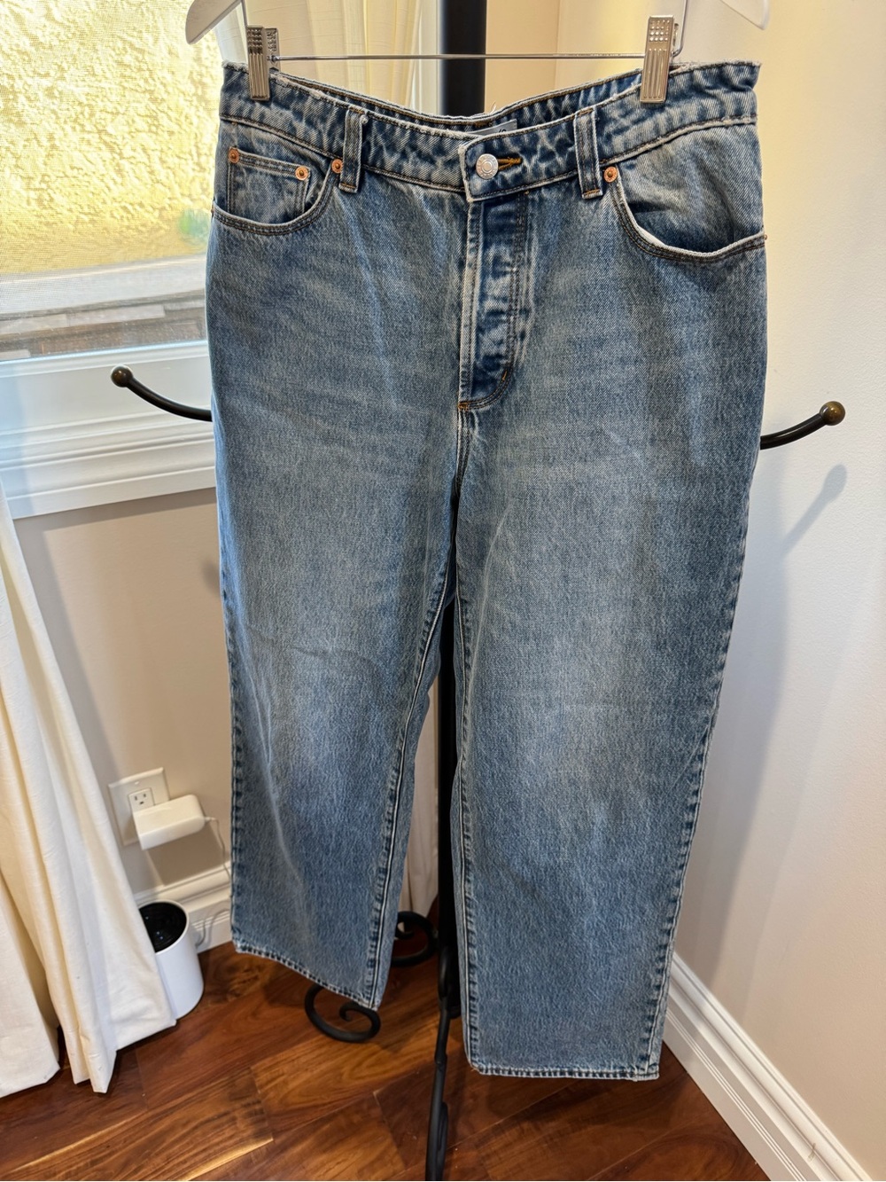 ROLLA'S Women's G’Day Mate Light Blue Boot Cut Jeans Size 28 10 Super Loose